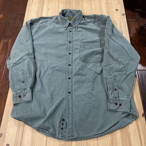 Evergreen, Men's Sportsman  Full fit Green, long sleeve, L shirt.